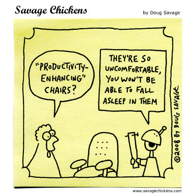 Sleep Chair on New Chairs Cartoon   Savage Chickens   Cartoons On Sticky Notes By