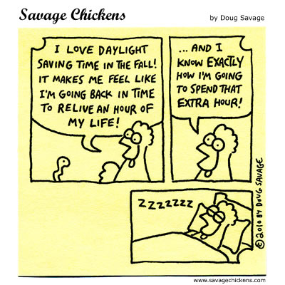 Savage Chickens - Daylight Saving Time