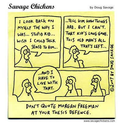 Savage Chickens - Morgan Freeman. More Shawshank.