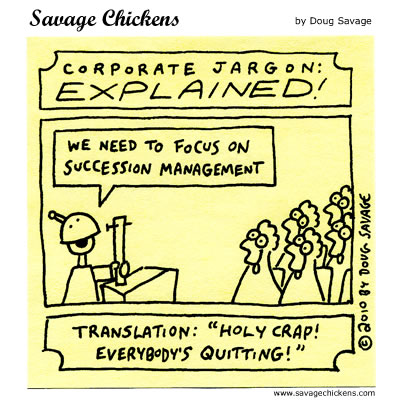 Savage Chickens - Corporate Jargon