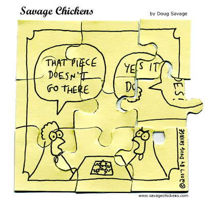 Cartoon Jigsaw on Jigsaw Cartoon   Savage Chickens   Cartoons On Sticky Notes By Doug