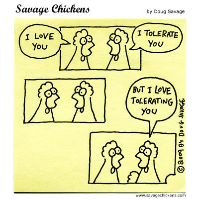 Savage Chickens - Love and Tolerance