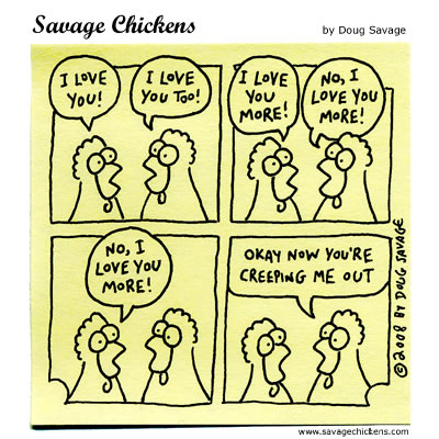 Love  on Love You Cartoon   Savage Chickens   Cartoons On Sticky Notes By