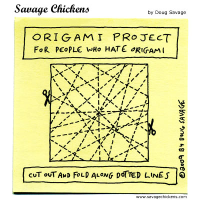 Savage Chickens - Origami Project