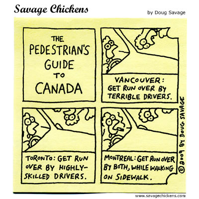 Savage Chickens - Pedestrian's Guide to Canada
