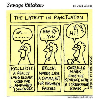 Savage Chickens - The Latest in Punctuation