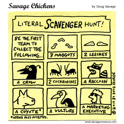Savage Chickens - Scavenger Hunt