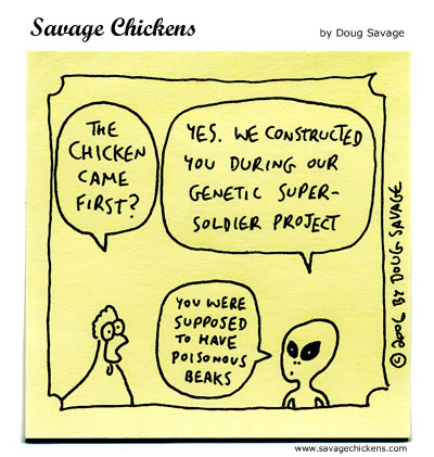 Savage Chickens - Chicken or Egg?