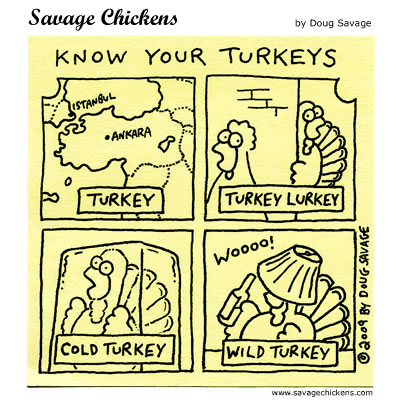 Savage Chickens - Know Your Turkeys