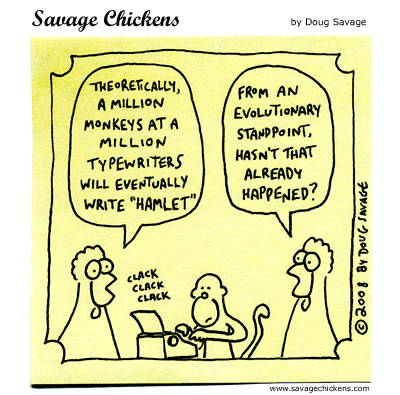 pics of monkeys cartoon.  In Cartoons. Savage Chickens - Million Monkeys