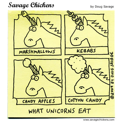 Savage Chickens - Unicorns