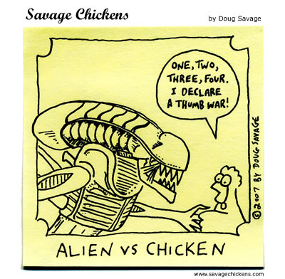 Savage Chickens - Alien