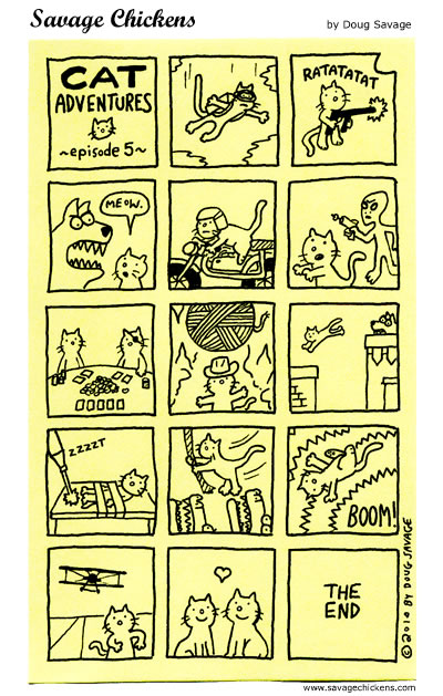 Savage Chickens - Cat Adventures 5