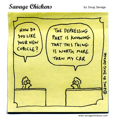Savage Chickens - Cubicle