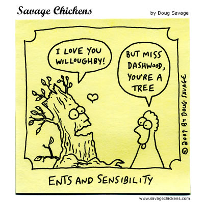 Savage Chickens - Tolkien vs Austen