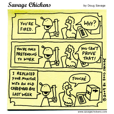 Savage Chickens - Pretending to Work
