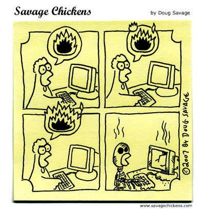 Savage Chickens - Flame Mail