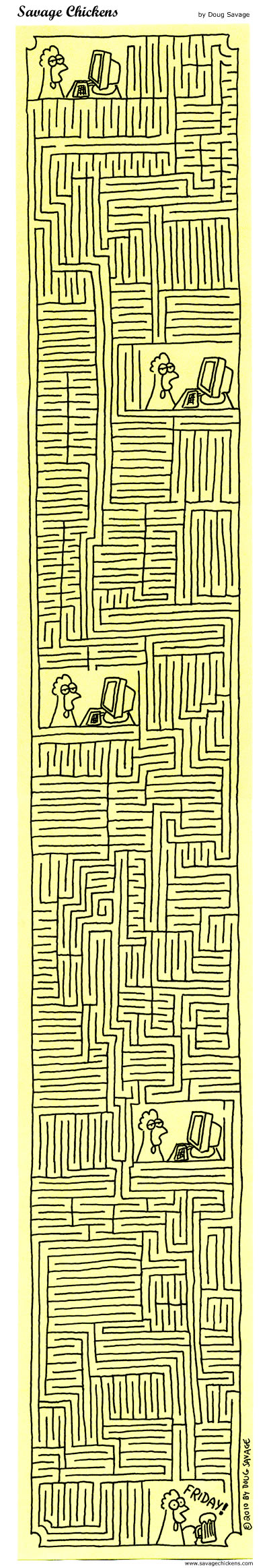 Savage Chickens - Friday Maze