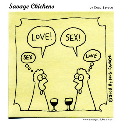 Savage Chickens - Love vs Sex