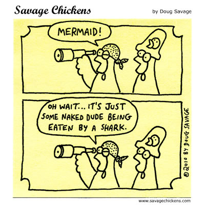 Savage Chickens - Mermaid