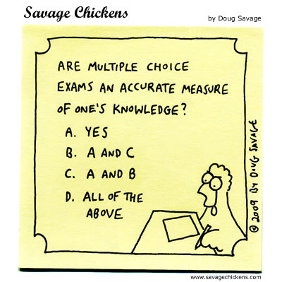 Savage Chickens - Multiple Choice