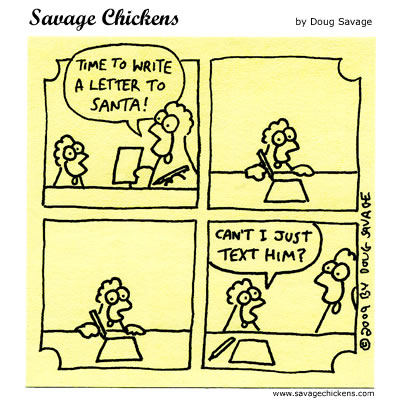 Savage Chickens - Letter to Santa