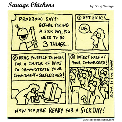 Savage Chickens - Sick Day