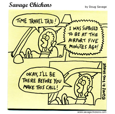 Savage Chickens - Time Travel Taxi