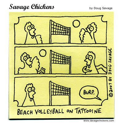 Savage Chickens - Volleyball