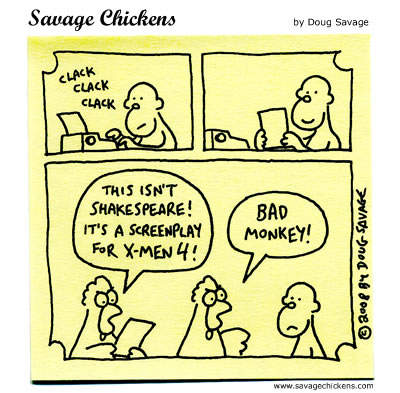 Savage Chickens - Writer Monkey