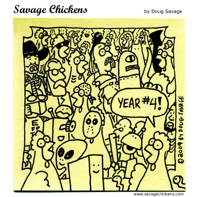 Savage Chickens - Fourth Anniversary!