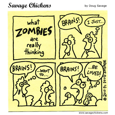 Savage Chickens - Zombie Thoughts