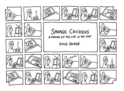Savage Chickens early book cover design