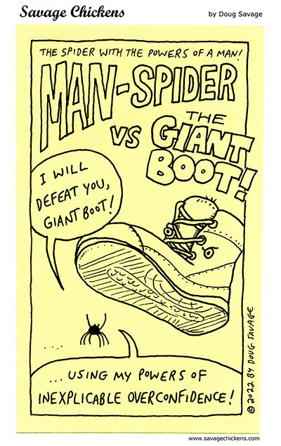 Man-Spider vs The Giant Boot